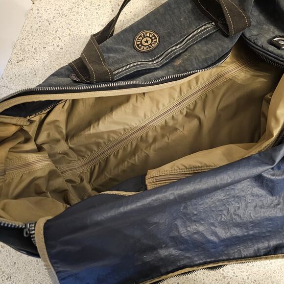 KIPLING Large Navy Wheeled Rolling Duffle Bag Suitcase Luggage 30”x15” - Picture 15 of 16